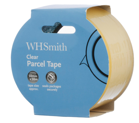 WHSmith Clear Parcel Tape 50 m