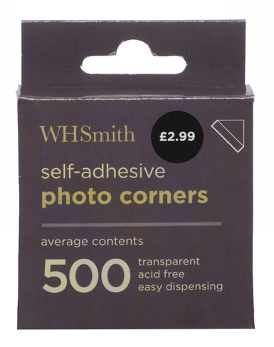 WHSmith Self Adhesive Photo Corners (Pack of 500)