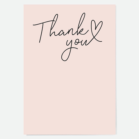 Dotty About Paper Heart Typography Engagement Thank You Cards