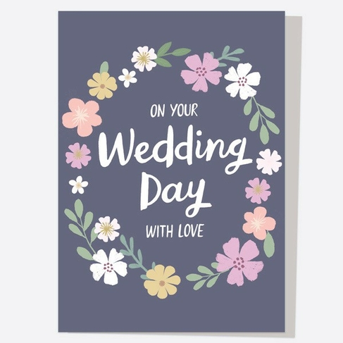 Dotty About Paper Floral Wedding Day Wedding Card