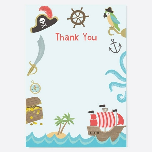 Dotty About Paper Pirate Kids Thank You Cards Pack of 10