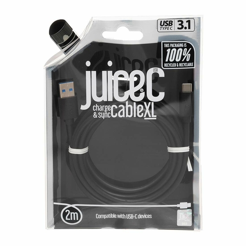 Juice USB A To Type C Round Black Charge Cable