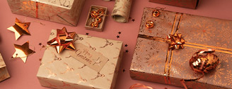 Copper Christmas Wrapping Paper