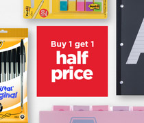 Buy 1 get 1 half price stationery mix & match