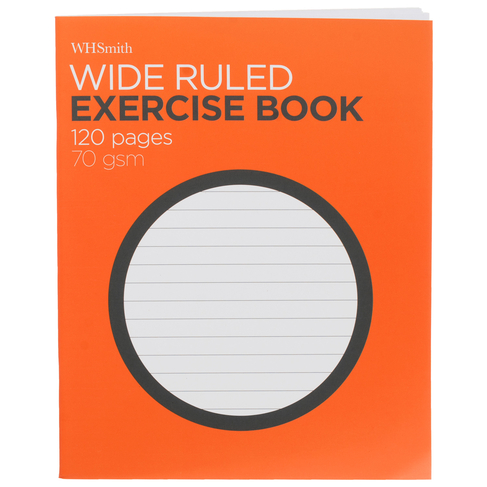 WHSmith Medium Wide Ruled Exercise Book