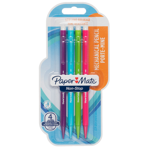 Paper Mate Assorted Non Stop Mechanical Pencils (Pack of 4)