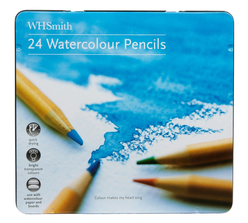 WHSmith Watercolour Colouring Pencils (Pack of 24)