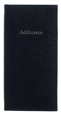 WHSmith Black Luxury Slim Address Book