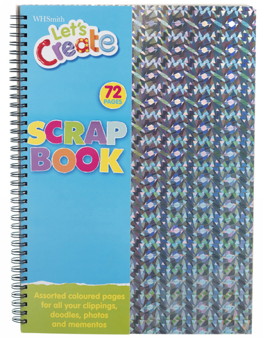 WHSmith A4 Holographic Cover Scrapbook 72 Page