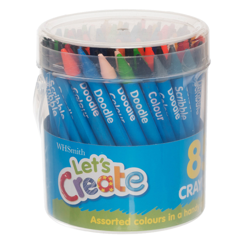 WHSmith Let's Create Assorted Crayons (Pack of 85)