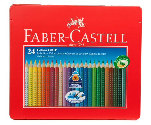 Faber-Castell Sustainable Colour Grip Colouring Pencils (Pack of 24)
