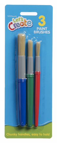WHSmith Paint Brushes (Pack of 3)