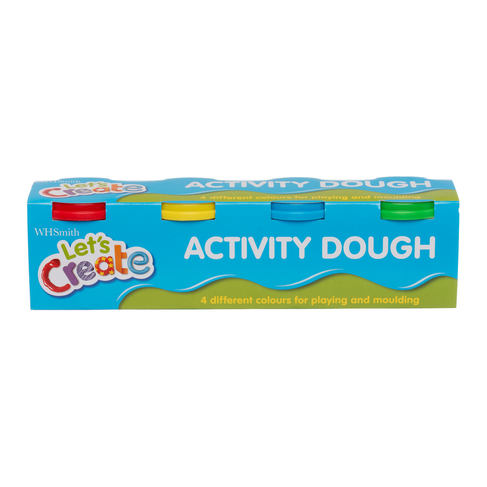 WHSmith Let's Create Activity Dough (Pack of 4)