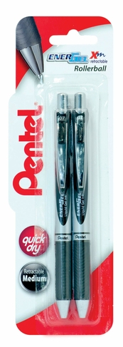 Pentel EnerGel Xm Gel Pens Black Ink (Pack of 2)