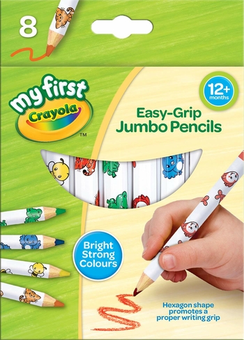 Crayola Easy Grip Jumbo Colouring Pencils (Pack of 8)