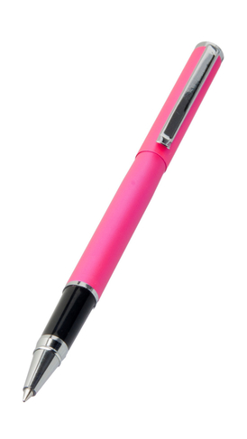 WHSmith Matt Pink Rollerball Pen, Black Ink