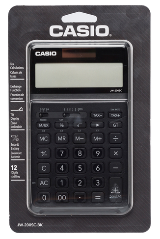 CASIO JW-200SC Desk Calculator Black