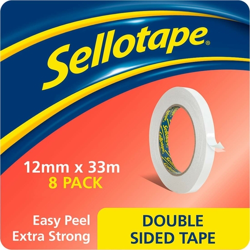 Sellotape Double-Sided Tape - 1 Roll 12mmx33m