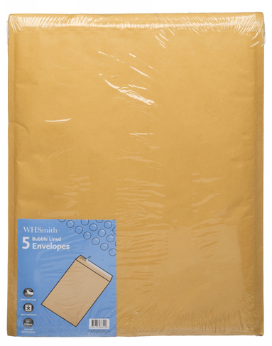 WHSmith Brown Bubble Lined Envelopes Size 7 (Pack of 5)