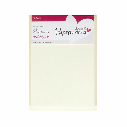 docrafts Papermania A6 Cream Cards and Envelopes (Pack of 10)