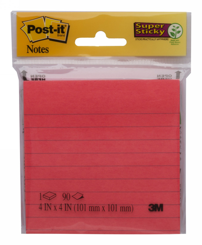 Post-it Wide Ruled Notes Pad Assorted Colours