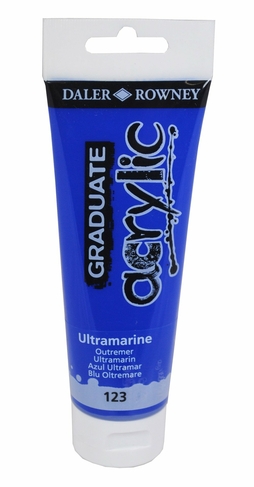 Daler-Rowney Graduate Acrylic 120ml Paint Tube Ultramarine Blue
