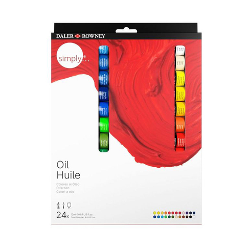 Daler-Rowney Simply Oil Set of 24x12ml Paint Tubes