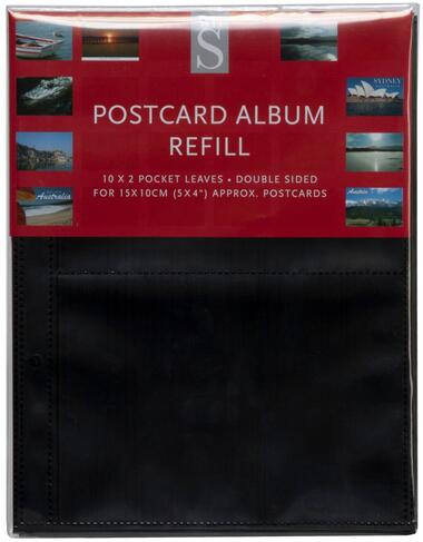 WHSmith Postcard Album Refills (Pack of 10)
