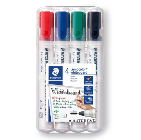 STAEDTLER Lumocolor Whiteboard Markers (Pack of 4)