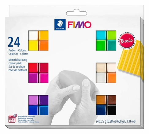 STAEDTLER FIMO Soft Modelling Clay 24 Assorted Half Blocks