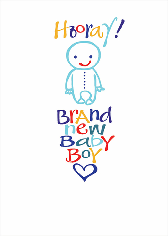 Portfolio Hooray New Baby Boy Card 