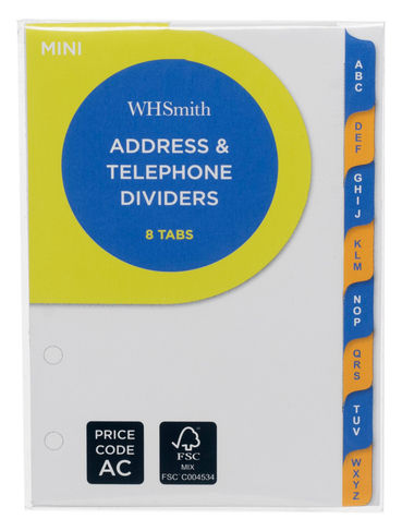 WHSmith Mini Refill Address and Telephone Tabs