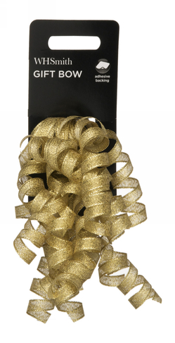 WHSmith Gold Fabric Ribbon Curling Bow