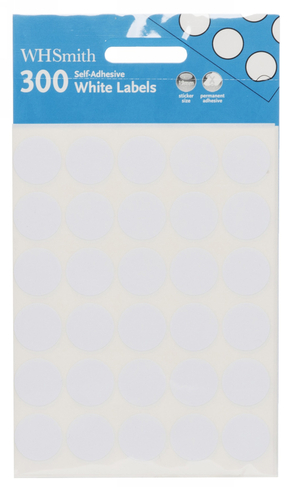 WHSmith 300 White Self-Adhesive Labels