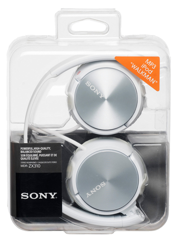Sony MDR-ZX310 White Stereo Headphones