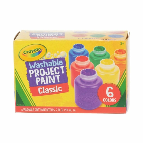 Crayola Washable Project Paints Classic (Pack of 6)