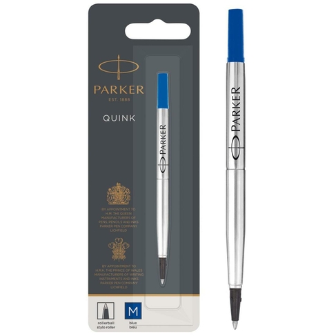 Parker Rollerball Pen Refill, Medium, Blue QUINK Ink
