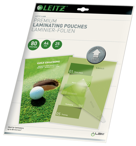 Leitz iLAM Premium A4 Laminating Pouches with UDT (Pack of 25)