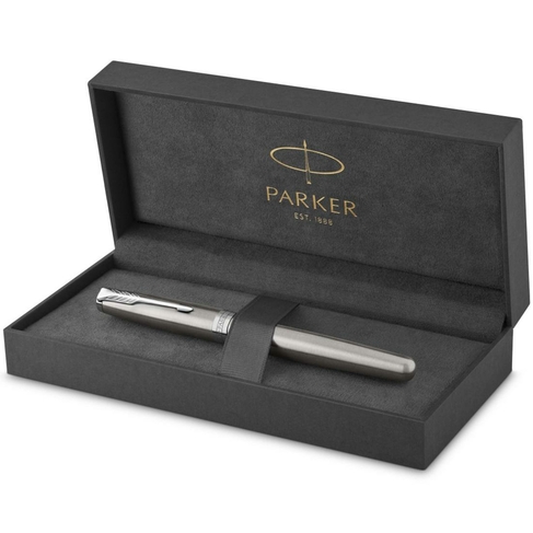 Parker Sonnet Fountain Pen, Stainless Steel with Palladium Trim, Medium Nib, Gift Box
