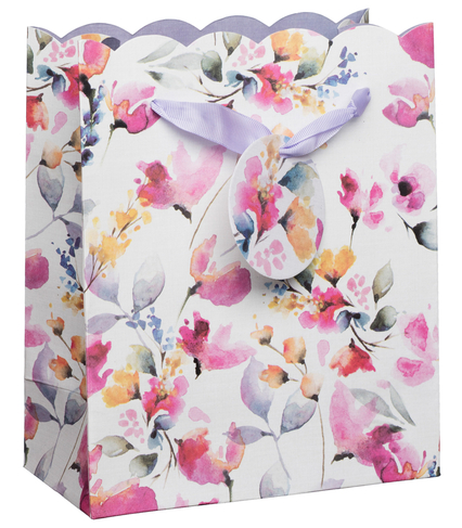 WHSmith Fleur Watercolour Floral Medium Gift Bag