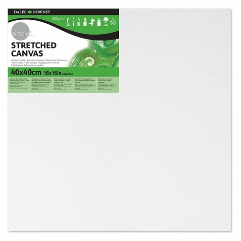Daler-Rowney Simply Canvas 16x16In (40x40cm) Pack of 3