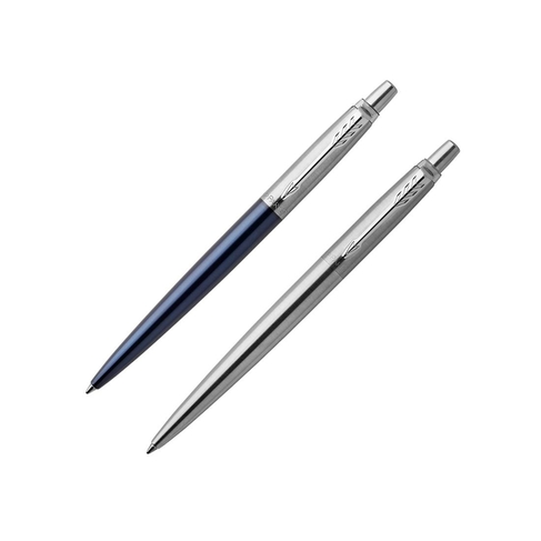 Parker Jotter London Duo Discovery Pack, with Ballpoint Pen (Royal Blue) and Gel Pen (Stainless Steel)
