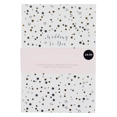 WHSmith Confetti Wedding A5 To Do Notebook