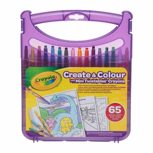 Crayola Create and Colour Mini Twistables Crayons 65 Piece Carry Case