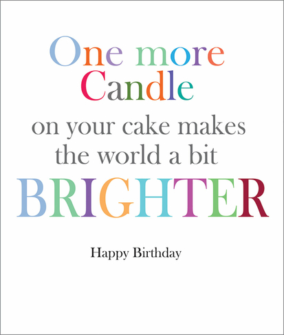 Portfolio 'One More Candle' Blank Birthday Card