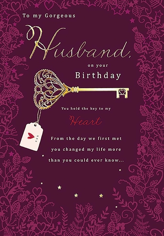 Paper House Gold Foil Husband Birthday Card