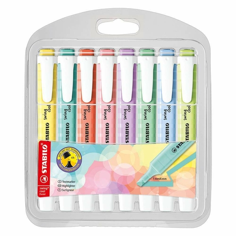 STABILO swing cool Pastel Highlighters (Pack of 8)