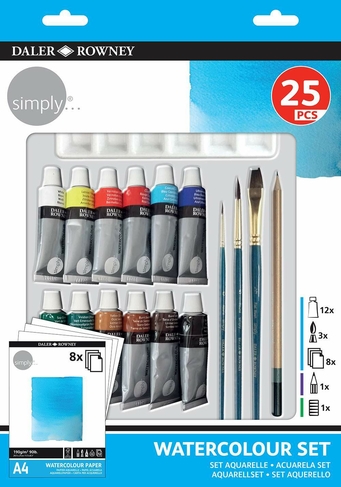 Daler-Rowney Simply Watercolour 25 Piece Set