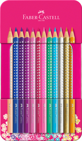Faber-Castell Sparkle Colour Pencil Tin (Pack of 12)