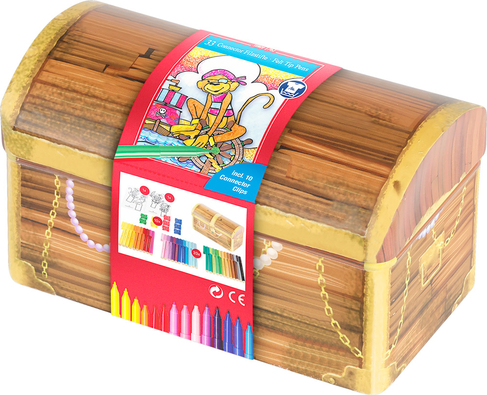 Faber-Castell Connector Pens in Treasure Chest Gift Tin (Pack of 33)